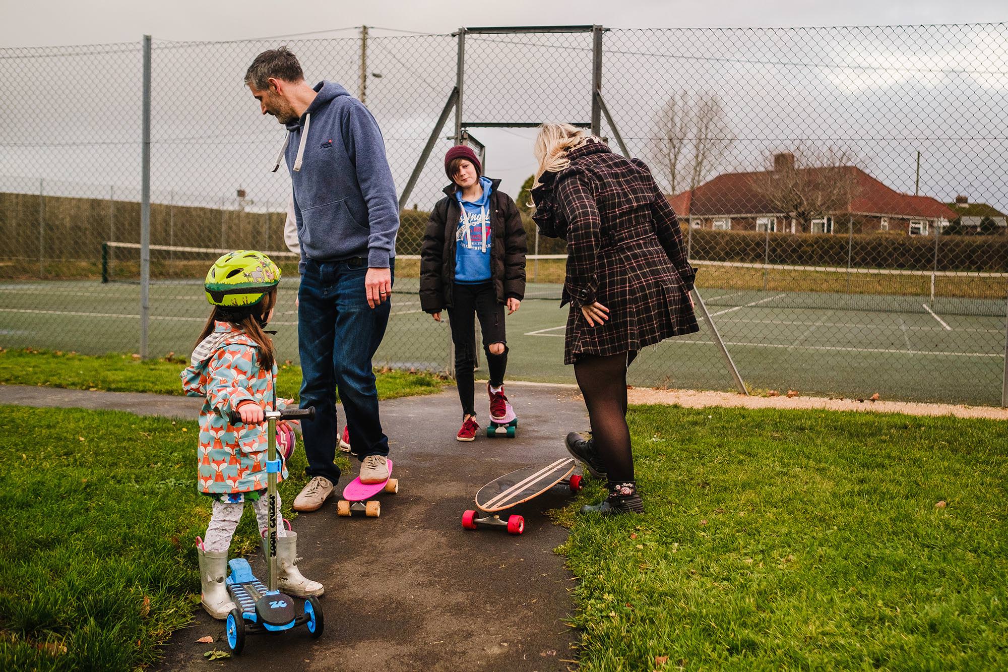 family day out on the playground