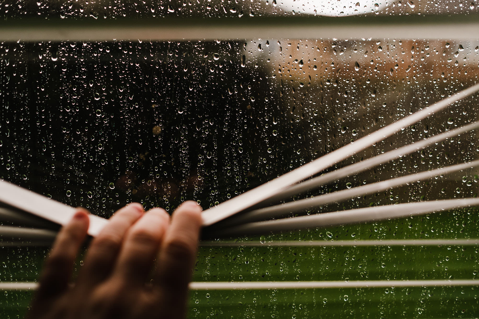 looking out the window rainy