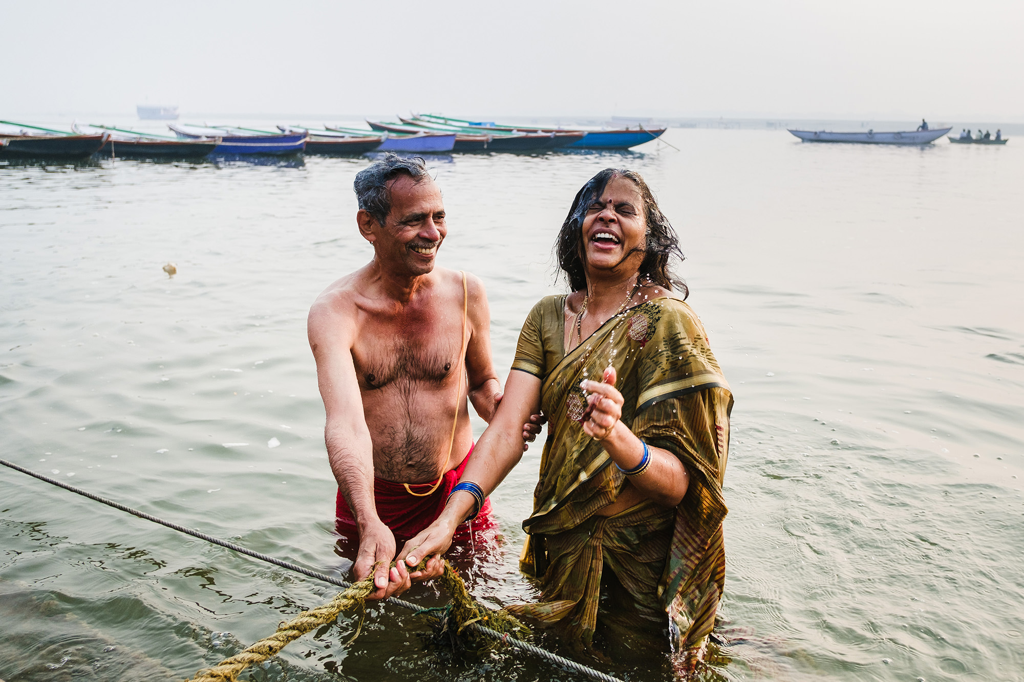 free of sins street phorography in India Ganges Varanasi