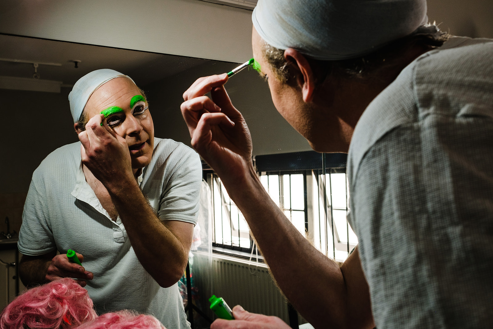 pantomime dame getting ready bts