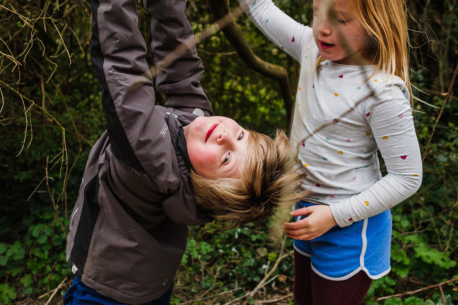 school kids playing outside