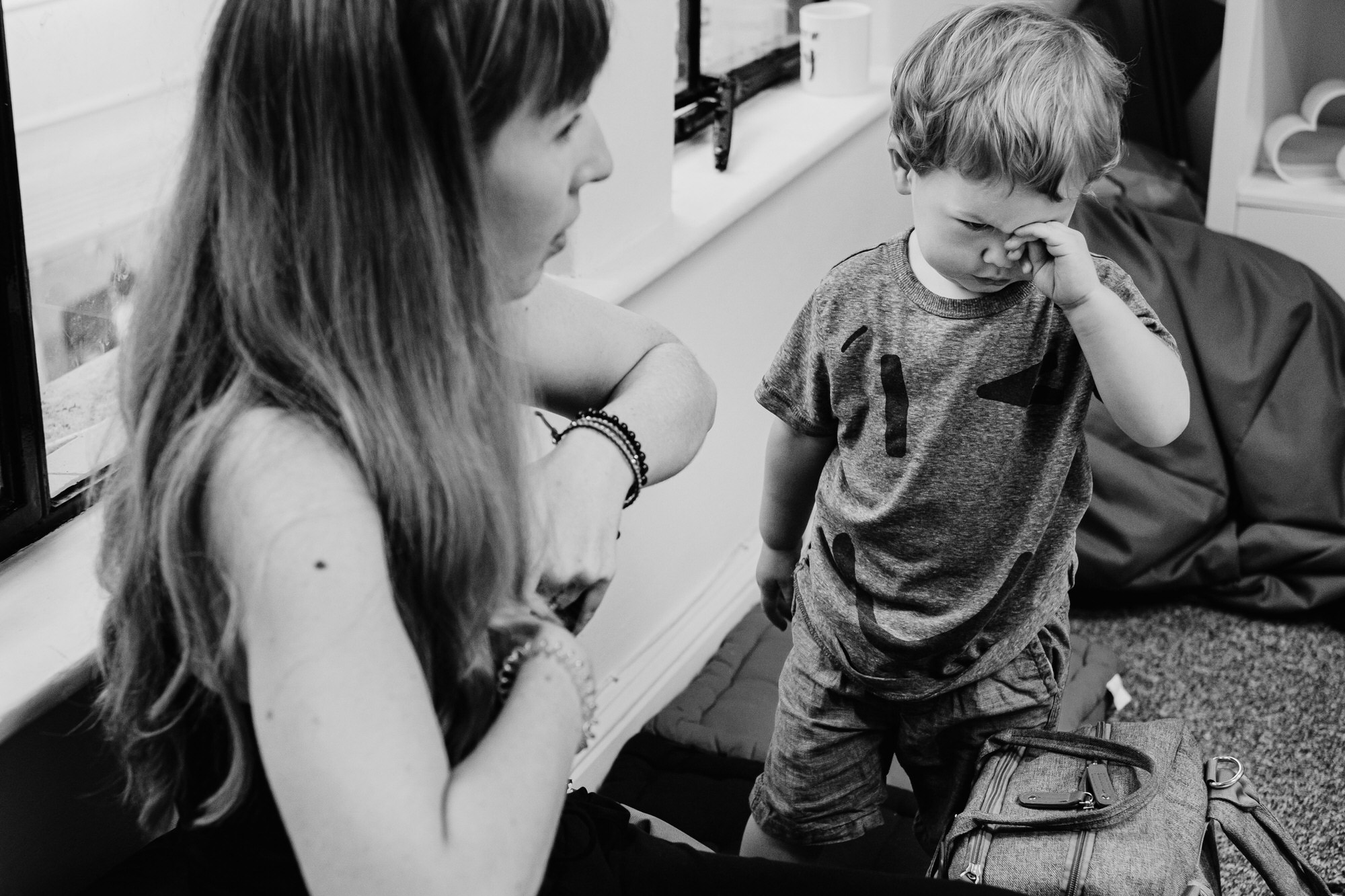 Jenni Wren Parenting Jenni with grumpy toddler son