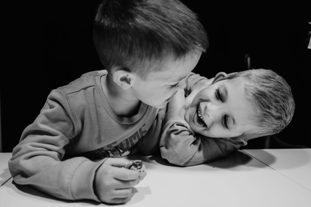 brothers goofing at home